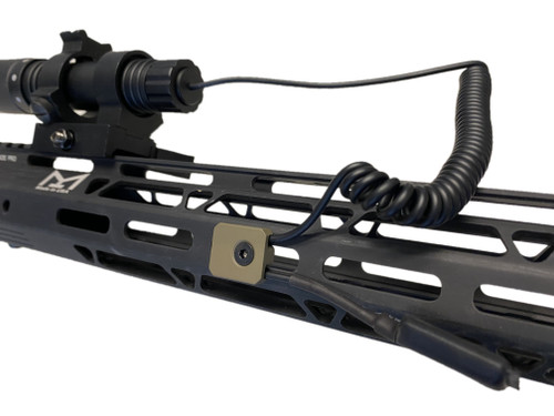 Pack of 3! Flashlight Laser Pressure Switch/Wire/Cable Management MOUNT for Mlok Handguard Rail - FDE/Tan Color