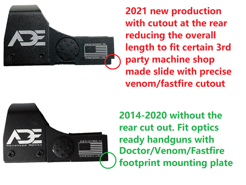 Ade Advanced Optics Shake Awake Crusader RD3-009 Red Dot Reflex Sight + Optic Mounting Plate for Taurus PT111 G2, Millennium G2, G2C, G3 with Original Rear Sight, PT140 G2, PT709, PT740, TX22 + Pictinny Plate