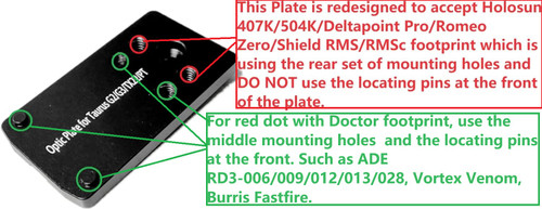 Ade Advanced Optics Delta RD3-012 Red Dot Reflex Sight + Optic Mounting Plate for Taurus PT111 G2, Millennium G2, G2C, G3 with Original Rear Sight, PT140 G2, PT709, PT740, TX22 + Pictinny Plate