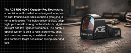 Ade Advanced Optics  Shake Awake  Crusader RD3-009 Red Dot Reflex Sight + Optic Mounting Plate for Sig Sauer P320 M17 / M18 / X5 Legion Pistol