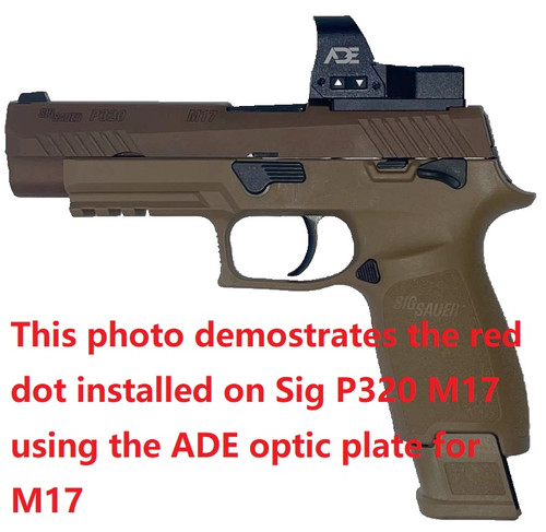 Ade Advanced Optics Zantitium RD3-015 Red Dot Reflex Sight + Optic Mounting Plate for Sig Sauer P320 M17, M18, X5-Legion Pistol
