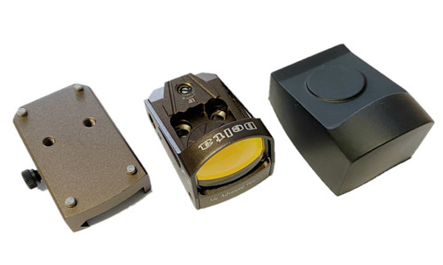 FDE/TAN Body Color - Ade Advanced Optics RD3-012 Delta Red Dot Micro Mini Reflex Sight for Handgun