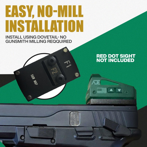 Pistol Mounting Plate FOR Smith Wesson SW MP Shield SD9 SD SD40 MP SD40VE/Zigana px9  -COMPATIBLE WITH ADE RD3-020 Raptor, RD3-023 Valkyrie, RD3-029 Trumpet, Riton X3 Tactix PRD, Trijicon RMR/SRO, Swampox Kingslayer, Holosun 407C/507C red dot Sight