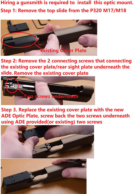 Ade  Flat Dark Earth FDE/TAN Body Color  Delta  RD3-012 Red Dot Sight + Optic Mounting Plate for Sig Sauer P320 M17, M18, X-Compact, X5 Legion Pistol