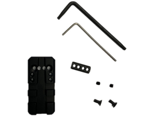 PICATINNY RAIL Mounting Plate for Glock 17 19 22 23 26 27 34,Taurus GX4,G3C,Canik TP9SA,with built-in screw hole for Shield RMS/Holosun 407k/507k Footprint - ALSO COMPATIBLE with Any PICATINNY RAIL EQUIPPED red dots such as Trijicon RMR,Vortex Venom