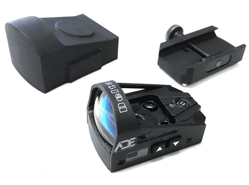 Ade Advanced Optics Delta RD3-012 GREEN Dot Reflex Sight + Optic Mounting Plate for Taurus PT111 G2, Millennium G2, G2C, G3 with Original Rear Sight, PT140 G2, PT709, PT740, TX22 + Pictinny Plate