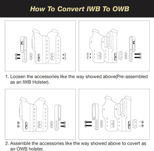 Clear See-Through! OWB/IWB Right Hand Holster for SIG SAUER P365 P365X P365XL P365SAS Works With Vortex Venom, Holosun 407C/507C/407k/507k, Burris Fastfire, Doctor, Shield RMS/RMSc, Trijicon RMR/SRO, ADE RD3 Red Dot 