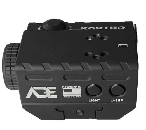 Ade Advanced Optics CHIRON Mini Flashlight + Green Laser Sight Combo with Built-in Mount +Built in Optic Riser Mounting Plate Works with Major red dot Footprint Such as Sig Romeo Zero,Vortex Venom,Holosun 407k,Swampfox Sentinel