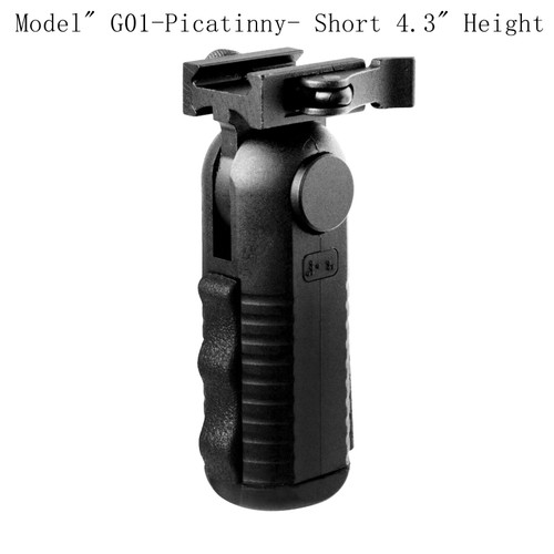 Tactical Quick Release 5-Position Foregrip with Egonomic Rubber Finger Grip pad for Picatinny/Weaver Pail -  4.5" Medium Height SG-F110R