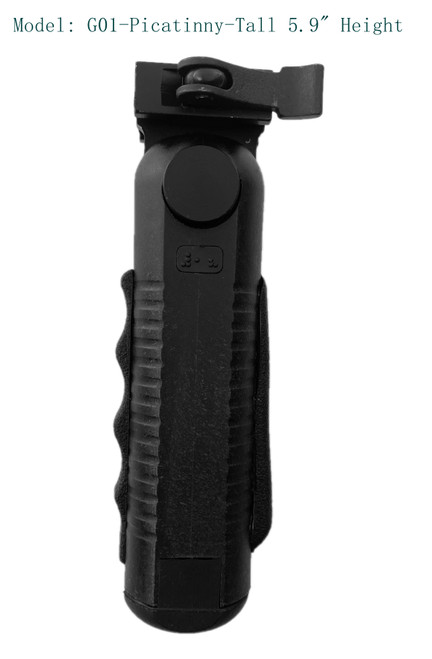 Tactical Quick Release 5-Position Foregrip with Egonomic Rubber Finger Grip pad for Picatinny/Weaver Pail -  4.5" Medium Height SG-F110R