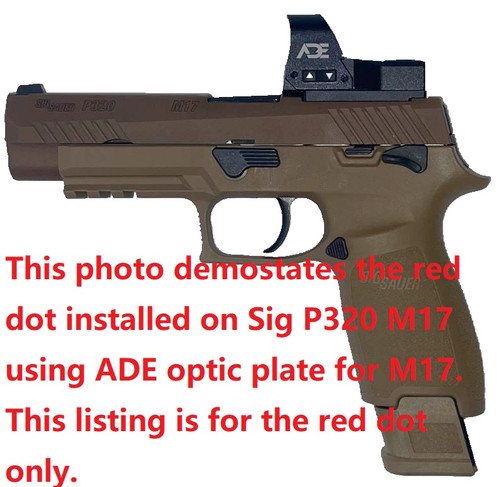 ADE Zantitium (RD3-015-PRO ) PRO Series Motion Activated with Multi Reticle System Red Dot Sight + Optic Mounting Plate for Sig Sauer P320 M17, M18, X5-Legion Pistol