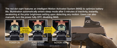 ADE Zantitium (RD3-015-PRO ) PRO Series Motion Activated with Multi Reticle System Red Dot Sight + Optic Mounting Plate for Sig Sauer P320 M17, M18, X5-Legion Pistol
