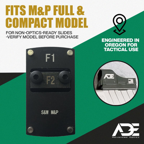 ADE Zantitium (RD3-015-PRO ) PRO Series Motion Activated with Multi Reticle System Red Dot Sight + Optic Mounting Plate for SW Smith Wesson MP/MP 2.0 Shield/Tisas Zigana PX9 Pistol + Standard Picatinny Mount