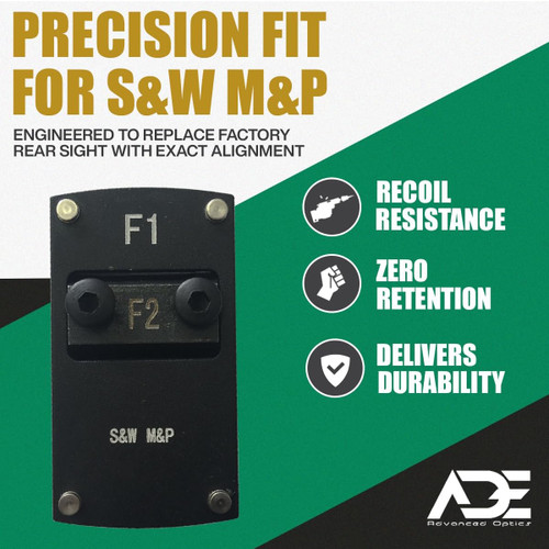 ADE Zantitium (RD3-015-PRO ) PRO Series Motion Activated with Multi Reticle System Red Dot Sight + Optic Mounting Plate for SW Smith Wesson MP/MP 2.0 Shield/Tisas Zigana PX9 Pistol + Standard Picatinny Mount