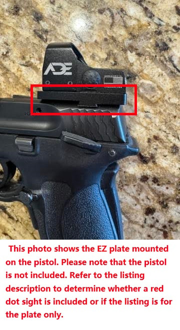ADE Optic Mounting Plate For Smith Wesson SW MP 9 Shield EZ and Shield EZ 30 Super Carry Pistol works with Vortex Venom/Viper/DEFENDER-CCW,Burris Fastfire,Docter,Sig Sauer Romeo Zero,Leupold Delta Point Pro,Holosun 407k/507k,Swampfox Sentinel Red Dot