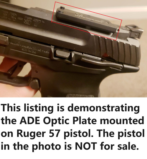 Optic Mounting Plate for Ruger 57/ Ruger 5.7 - Compatible with Trijicon RMR/SRO, Holosun 407A3/407C/507C/508T, Riton X3 Tactix PRD, Swampox Kingslayer/Liberty/Justice, RD3-019 Stingray, ADE RD3-020 Raptor, RD3-022 Artemis, RD3-023 Valkyrie, RD3-029 