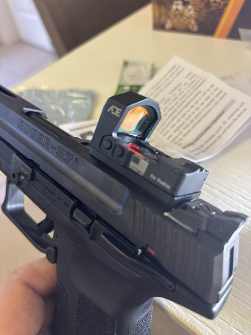 Optic Mounting Plate for Ruger 57/ Ruger 5.7 - Compatible with Trijicon RMR/SRO, Holosun 407A3/407C/507C/508T, Riton X3 Tactix PRD, Swampox Kingslayer/Liberty/Justice, RD3-019 Stingray, ADE RD3-020 Raptor, RD3-022 Artemis, RD3-023 Valkyrie, RD3-029 