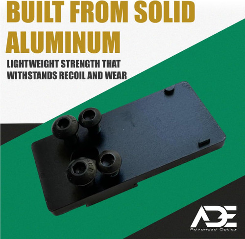 ADE Pistol Mount Plate for Ruger Security 9 Pistols to fit Vortex venom/Viper/DEFENDER-CCW, Burris Fastfire, Docter, Sig Sauer Romeo Zero, ADE Spike/NUWA/Apollo, Leupold Delta Point Pro, JPoint, Holosun 407K/507K,Swampfox Sentinel Red Dot