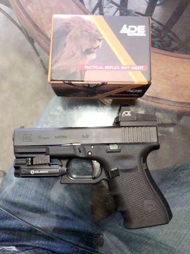 ADE RD3-006 Huracan GREEN Dot Reflex Sight + Mounting Plate for  Steyr A1 A2 Pistol Handgun + Picatinny Plate