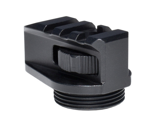Aluminum Bufferless Stock Adapter with Picatinny Rail and QR Hole, Black
