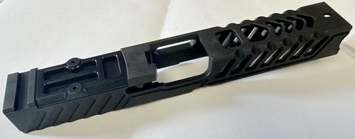 Gen 1, 2, 3, 4 Compatible Slide! Stripped MKII Bullnose RMR Cut Slide For Glock 17 Gen 1-4 G17 9MM Slide-- Works with Trijicon RMR/SRO, Holosun 407C/507C/508T, ADE RD3-019 Stingray, RD3-020 Raptor, RD3-023 Valkyrie Gen2