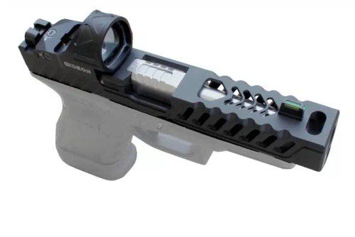 Gen 1, 2, 3, 4 Compatible Slide! Stripped MKII Bullnose RMR Cut Slide For Glock 17 Gen 1-4 G17 9MM Slide-- Works with Trijicon RMR/SRO, Holosun 407C/507C/508T, ADE RD3-019 Stingray, RD3-020 Raptor, RD3-023 Valkyrie Gen2