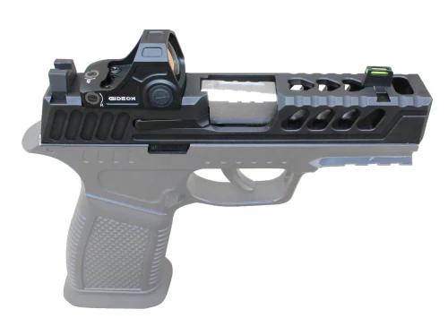 Gen 1, 2, 3, 4 Compatible Slide! Stripped MKII Bullnose RMR Cut Slide For Glock 17 Gen 1-4 G17 9MM Slide-- Works with Trijicon RMR/SRO, Holosun 407C/507C/508T, ADE RD3-019 Stingray, RD3-020 Raptor, RD3-023 Valkyrie Gen2