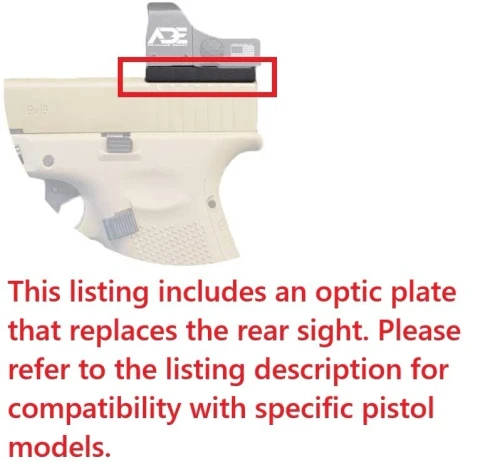 Optic Mounting Plate for Beretta APX Pistol - Compatible with Trijicon RMR/SRO, Holosun 407C/507C/508T, Riton X3 Tactix PRD, Swampox Kingslayer/Liberty/Justice, RD3-019 Stingray, ADE RD3-020 Raptor, RD3-022 Artemis, RD3-023 Valkyrie, RD3-029