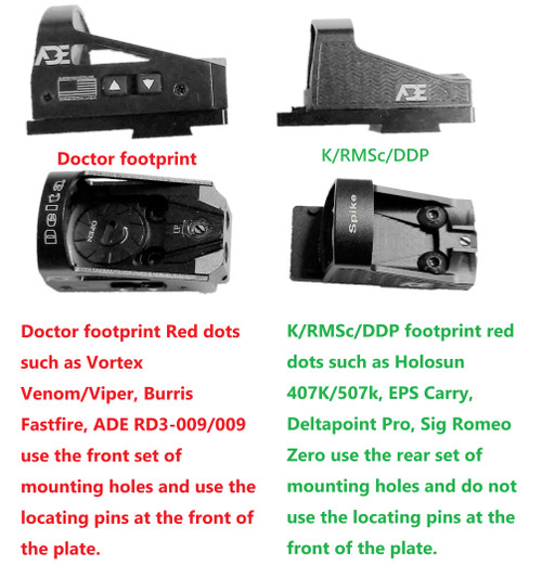 Optic Mount Plate for SAR USA K2 45/P8S/P8L Pistol To fit on Holosun 407K/507K,Sig Sauer Romeo Zero, Swampfox Sentinal,Vortex Venom/Viper/Defender CCW,Burris Fastfire C,Docter,JPoint,Shield RMSc/RMS, Riton MPR D2,Crimson Trace1550, Cyelee Red Dot