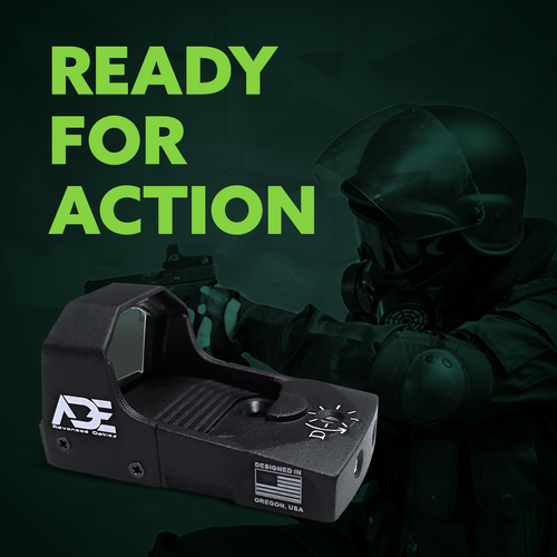 Ade RD3-006 Green Dot Reflex Sight + Optic Mounting Plate for Ruger Security 380