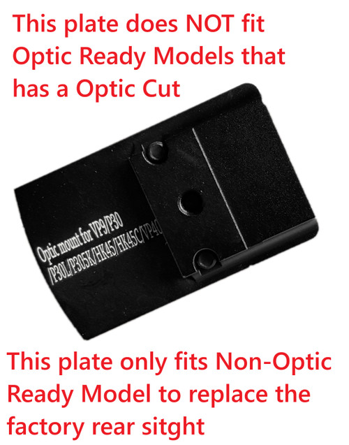 Ade RD3-019 Red Dot Reflex Sight + Optic Mounting Plate for Non-Optic Ready HK VP9 | VP9SK | P30 | P30L | P30SK | HK45 | HK45C | VP40 Pistol