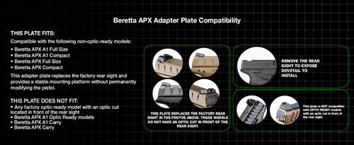 ADE RD3-023 Valkyrie Shake Awake GREEN Dot Sight + Optic Plate for for Beretta APX Pistol