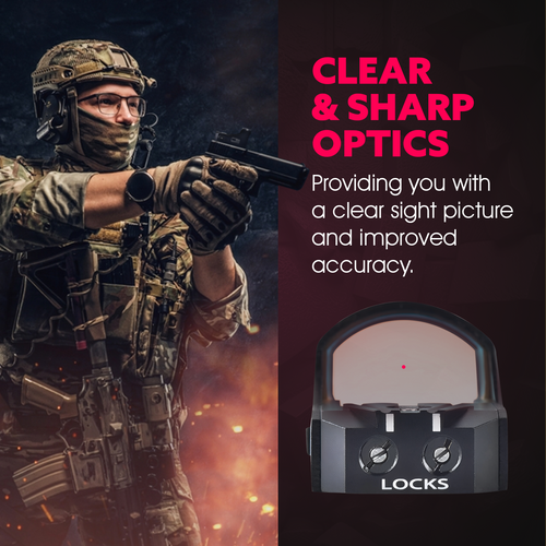 ADE Delta RD3-012 PRO Shake Awake+Multi Reticle Red Dot + Optic Mounting Plate for SAR USA CM9 Pistol