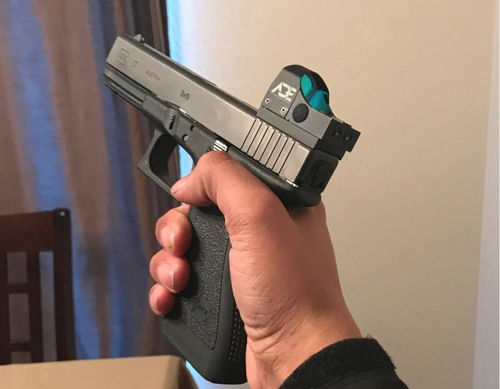 ADE RD3-009 Crusader Motion Awake Red Dot Reflex Sight + Optic Mounting Plate for SAR USA - ST9 Pistol