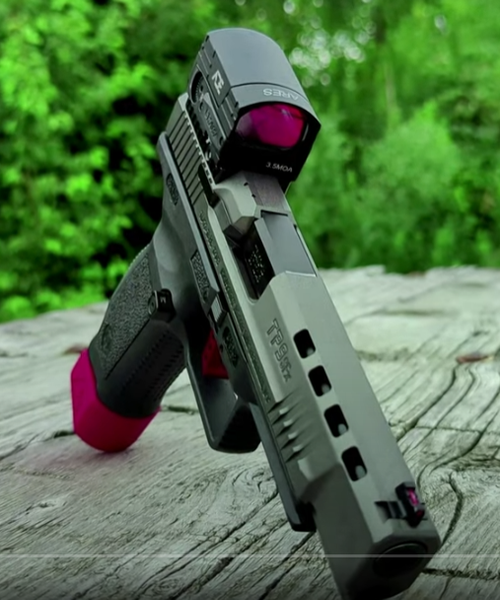 ADE RD3-028 Ares Side Battery Loading Motion Awake Large Red Dot + Weather Shield + Optic Mounting Plate for SAR USA - ST9 Pistol