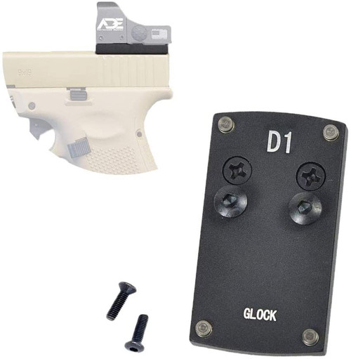 Ade RD3-028 Ares RED Dot Reflex Sight + Optic Mounting Plate for All GLOCK (Non-MOS) Standard models, Canik TP9SF and Taurus GX4, GX2, G3XL, G3C & G3 with factory steel sights pistol