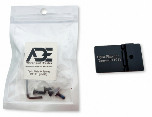 ADE Optic Mounting Plate for Taurus 1911 Pistol - Compatible with Holosun 407C/507C/407A/508T, OSight X, Cyelee WOLF0 3MOA/WOLF Pro/WOLF2/CT2, NcStar VISM Filpdot Pro, UTG OP3 Micro SLS RMR, Riton X3 Tactix PRD, Trijicon RMR/SRO, ADE RD3-029 Red Dot