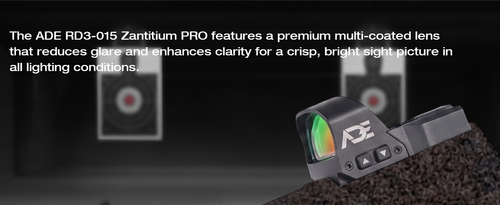 Ade RD3-015 PRO (Zantitium PRO) RED Dot Reflex Sight + Optic Mounting Plate for Sig-Sauer-P226, P228, P229, P2022 Pistol