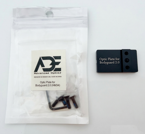 Optic Mount Plate for Smith & Wesson SW Bodyguard 2.0 - Compatible with Holosun 507K/407K/EPS Carry, Romeo Zero, Burris Fastfire C, Vortex Venom Enclosed, Defenter CCW/ST, Shield RMSc, Sentinal, ADE RD3-018, RD3-021, Cyelee CAT PRO Red Dot Sight