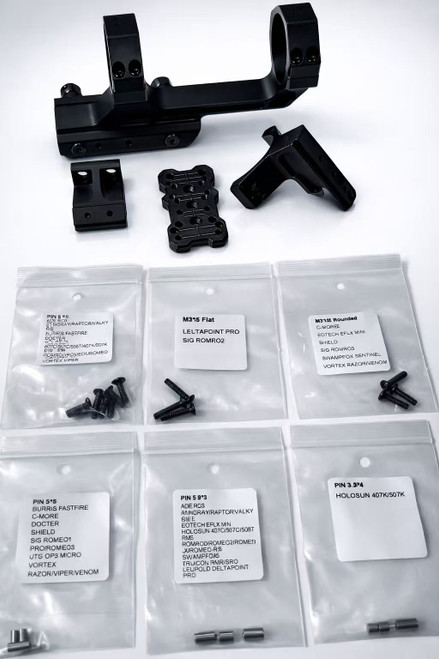 ADE 1" & 30mm One Piece Scope Mount with Integrated Red Dot Mount System – Dual Optic Ready, 4 Footprint Compatible (RMR Osight RMSc Doctor C-More)-Fit (Osight Holosun 407K/507K/407C/507C Vortex Venom/Viper, Venom Enclosed, Defender CCW/ST)