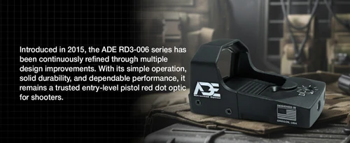 Ade Advanced Optics Huracan RD3-006 Green Dot Reflex Sight + Optic Mounting Plate for Ruger Security 9 Pistol + Standard Picatinny Mounting Plate