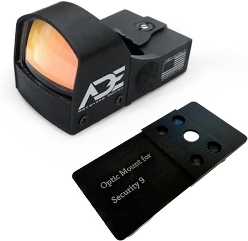 ADE Advanced Optics Crusader RD3-009 Red Dot Sight – Includes Mounting Plate for Ruger Security 9 – Motion Awake Reflex Optic Technology with Standard Picatinny Adapter – Compact Red Dot