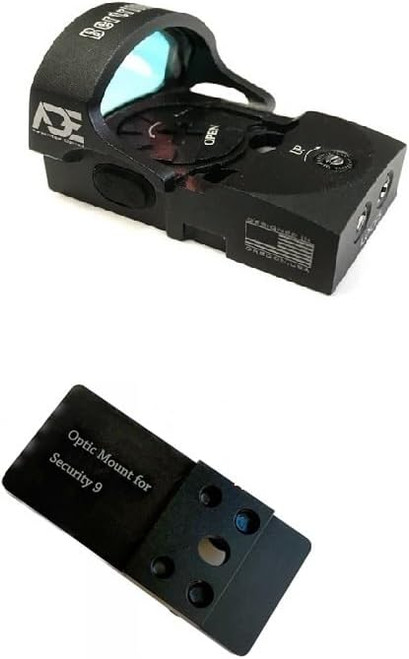 Ade Advanced Optics BERTRILLIUM RD3-013 Red Dot Reflex Sight + Optic Mounting Plate for Ruger Security 9 Pistol + Standard Picatinny Mounting Plate