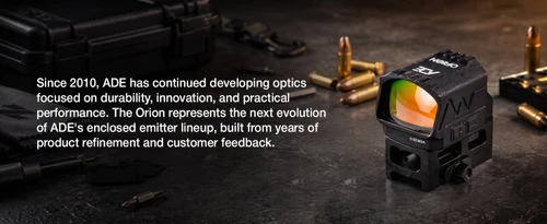 ADE Advanced Optics RD3-041 ORION Enclosed Red Dot Sight – Multi Reticle, IP55 Waterproof, Picatinny Mount
