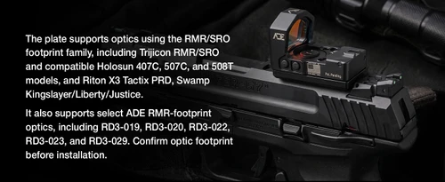 ADE RD3-029 Trumpet (Choose from Blue or Red Dot )+ Optic Mounting Plate for Ruger 5.7/Ruger 57 Pistol
