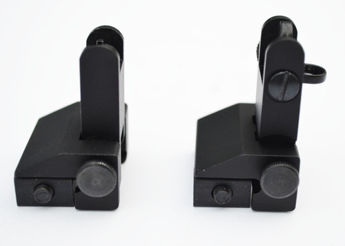 Premium Flip Up Sight Front/Rear Set !! Fits All Picatinny Rails and Flattop's !