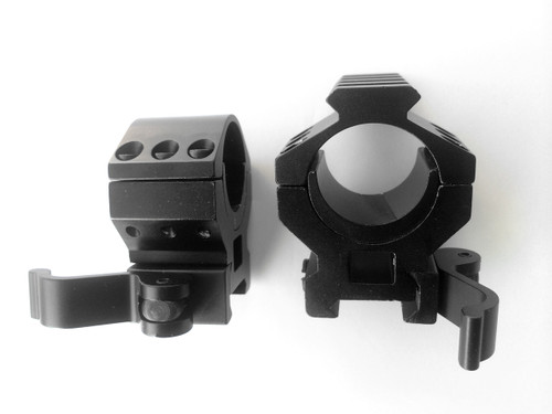 30mm  Heavy Duty Quick Detach Qd Riflescope MEDIUM Rings Set+Picatinny Top