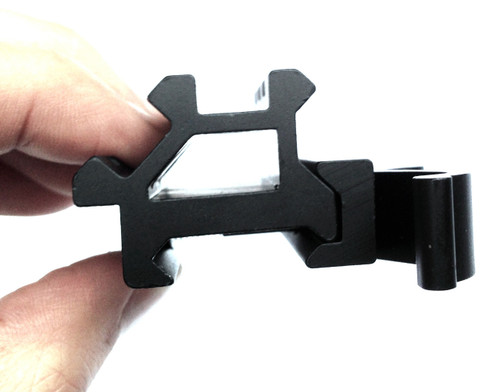 QD 3 Slot Angle Mount Quick Release Double Picatinny/Weaver Rifle See-Throu Rail