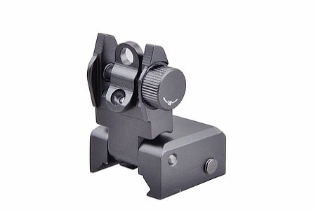Flip Up Front Rear Sights Set for Picatinny Rails and Flattop ar15 airsoft
