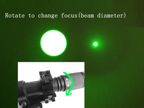 Multi 4 RETICLE Adjustable Green Laser Flashlight Designator Rifle Illuminator
